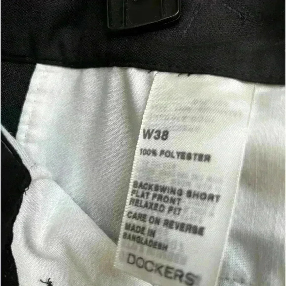 Dockers Men's Backswing Shorts Black Flat Front D4 Relaxed Fit Golf Comfort 38 - Picture 9 of 9